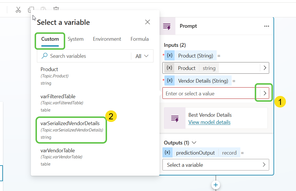 Vendor Details Field